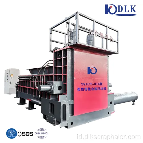 Baler logam bekas hidrolik otomatis sepenuhnya dengan hopper